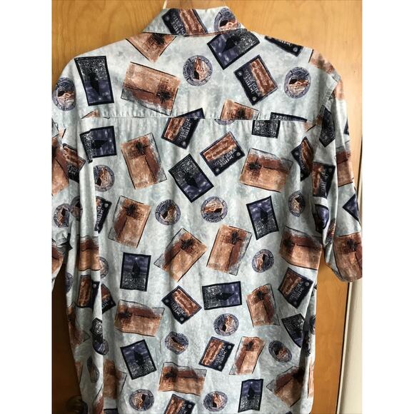 Preswick & Moore Vintage Men’s L Short Sleeve Button Down Cotton Blend Shirt - Picture 12 of 16